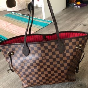 Louis Vuitton Neverfull brown checkered used